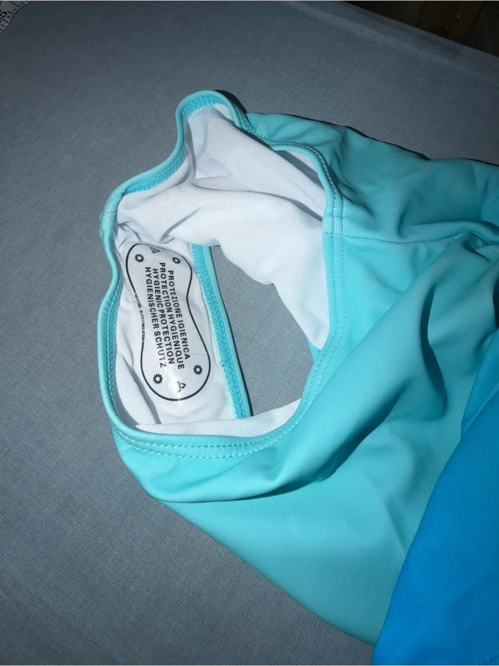 New Girls' Blue Ombre One-Piece Swimsuit